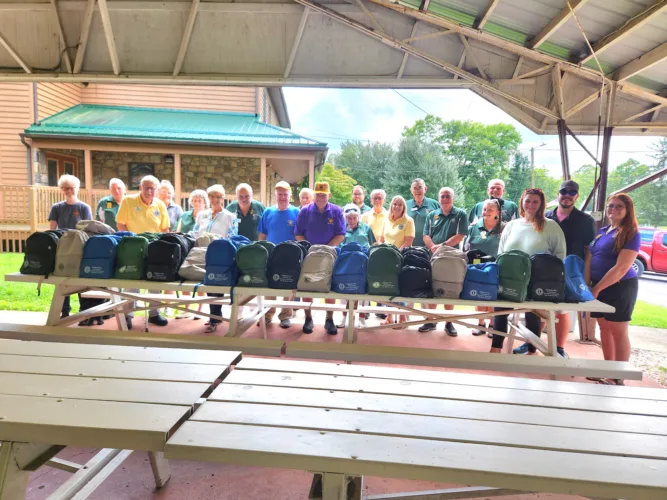 Area Lions take part in Banner Ceremony